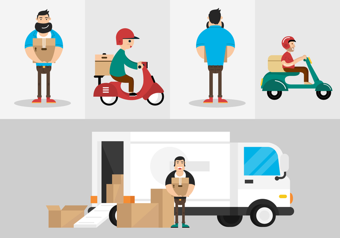 700x490 Delivery Man Vector Characters Free Vectors Ui Download