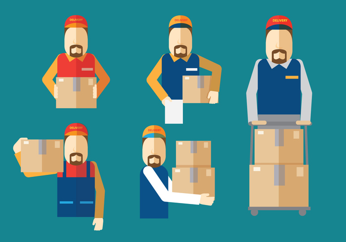 700x490 Delivery Man Vectors