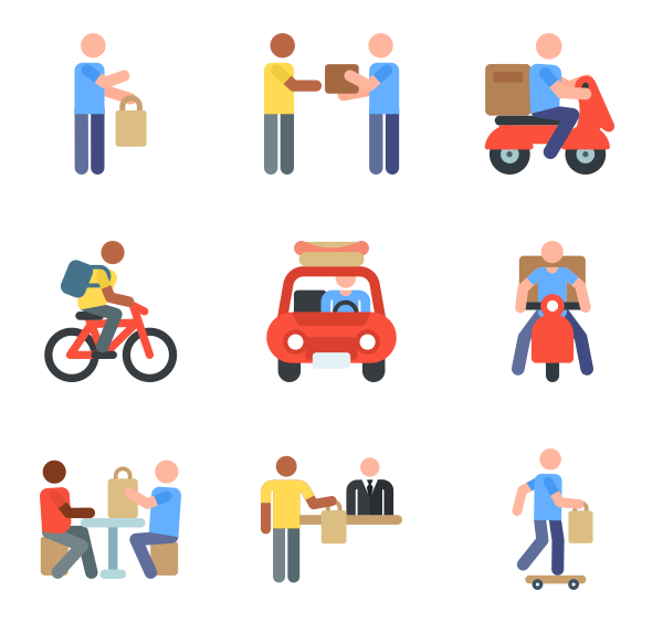 600x564 Delivery Man Icons