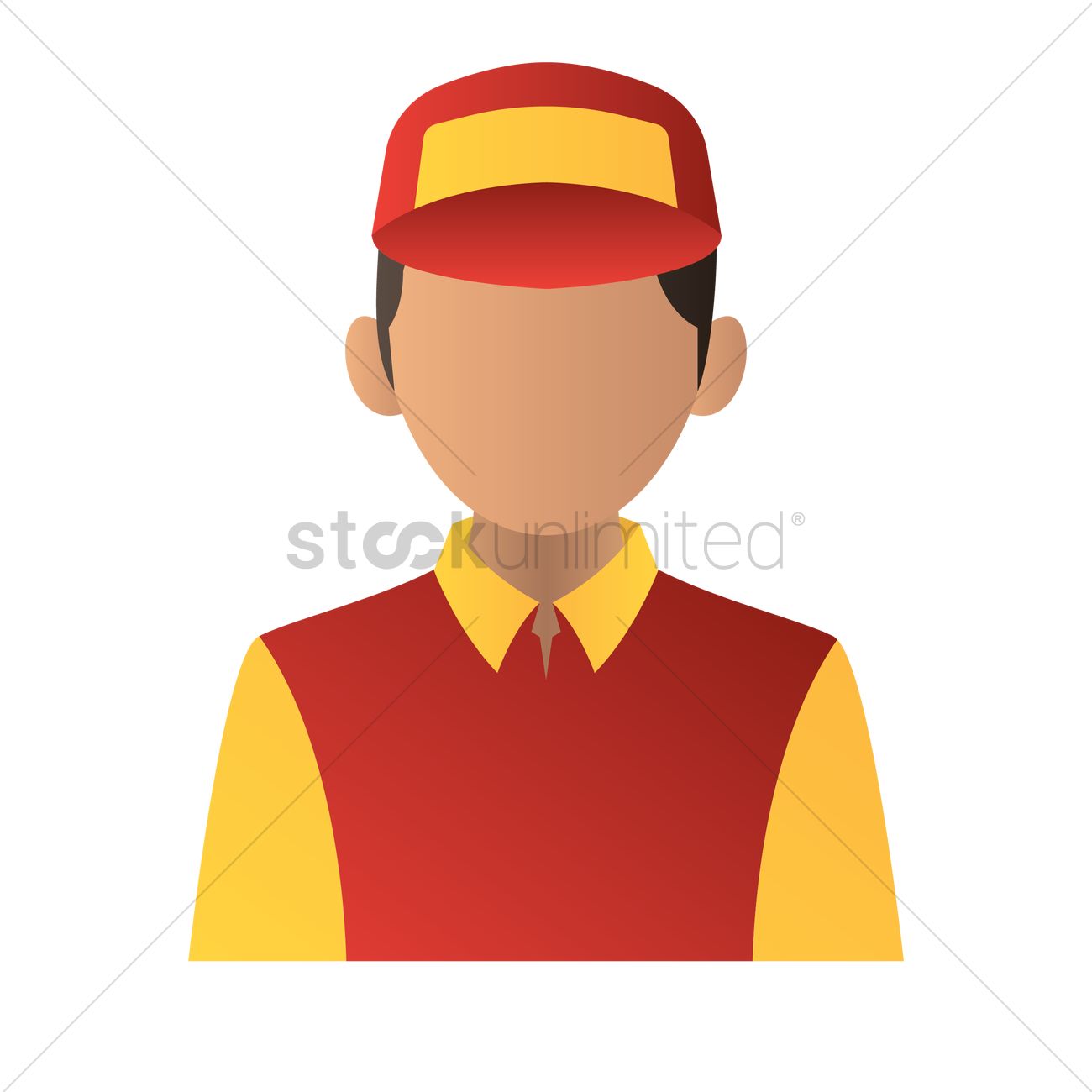 1300x1300 Delivery Man Vector Image