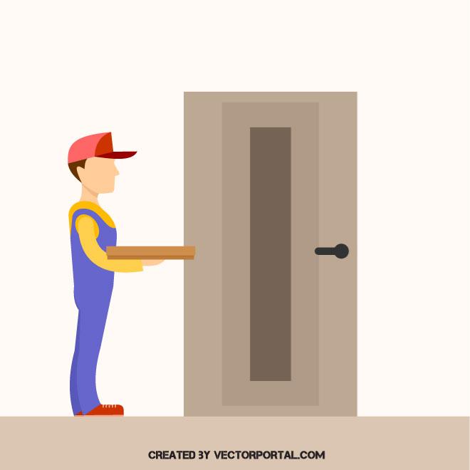 660x660 Delivery Man Vector Image