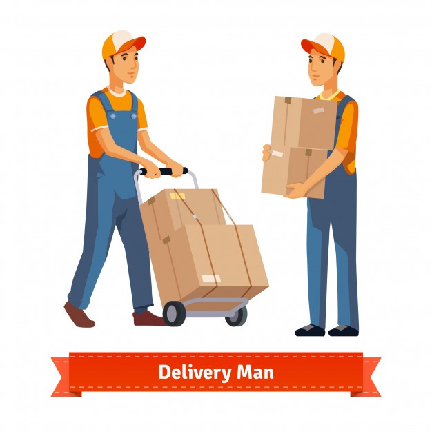 626x626 Delivery Man With Boxes Vector Free Download