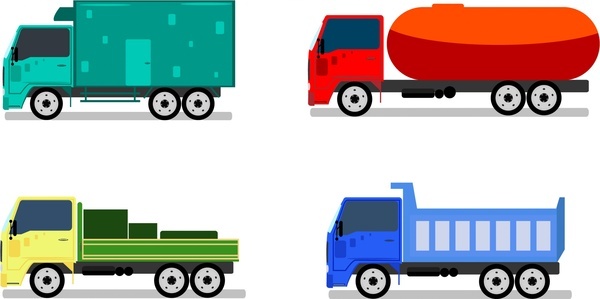 600x299 Truck Vector Free Vector Download