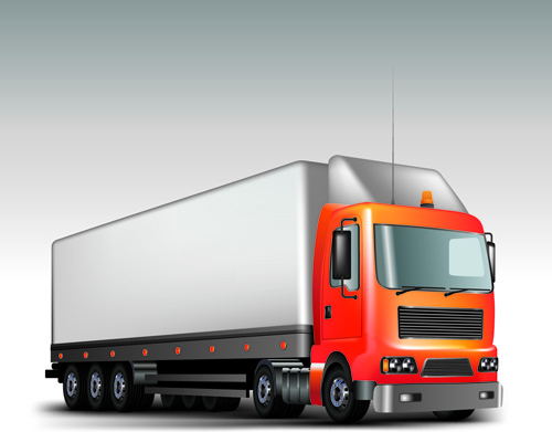 500x391 Realistic Delivery Truck Vector Design Graphics Free Vector