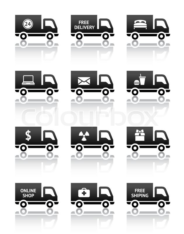 630x800 Set Of Truck Icons Stock Vector Colourbox