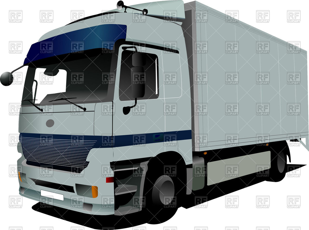 1200x893 Silver Delivery Truck Vector Image Of Transportation Leonido