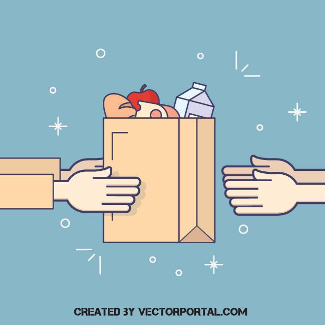 Food Delivery Vector Concept 660x660 Food Delivery Vector Concept