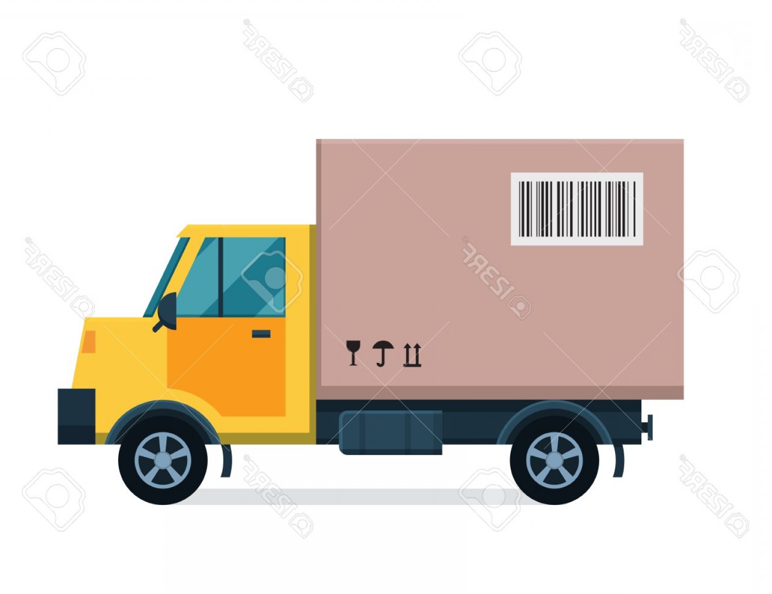 Photostock Vector Delivery Vector Transport Truck Van Gift Box 1560x1200 Photostock Vector Delivery Vector Transport Truck Van Gift Box