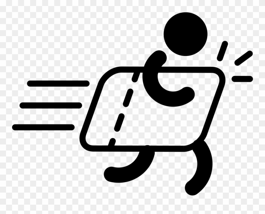 Running Man Silhouette With Delivery Comments 880x711 Running Man Silhouette With Delivery Comments