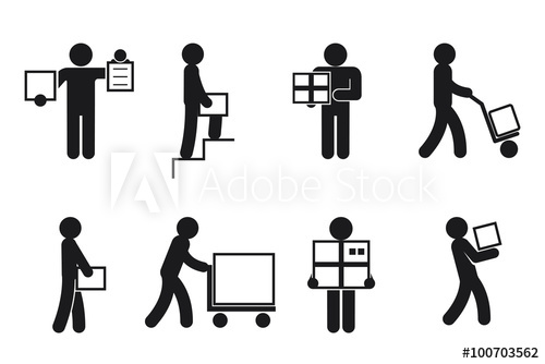 500x334 Delivery Man Poses Courier Worker, Merchandise And Package