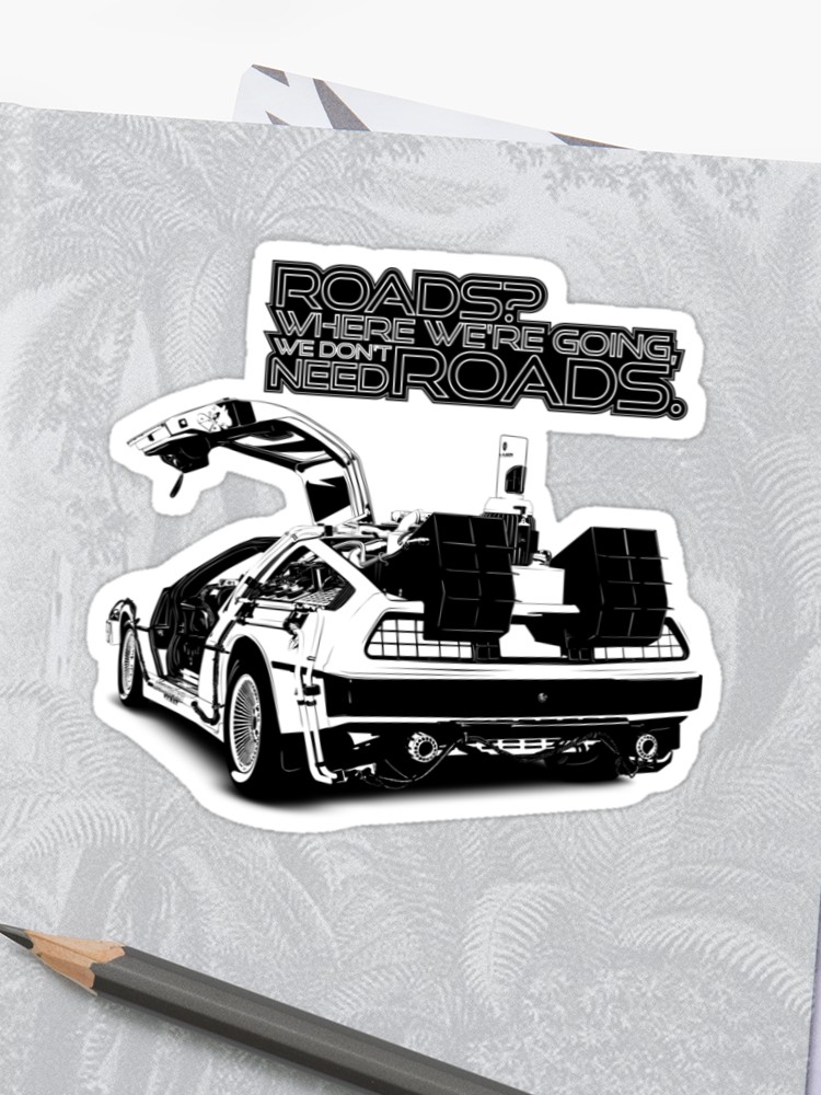 750x1000 Delorean Vector Sticker