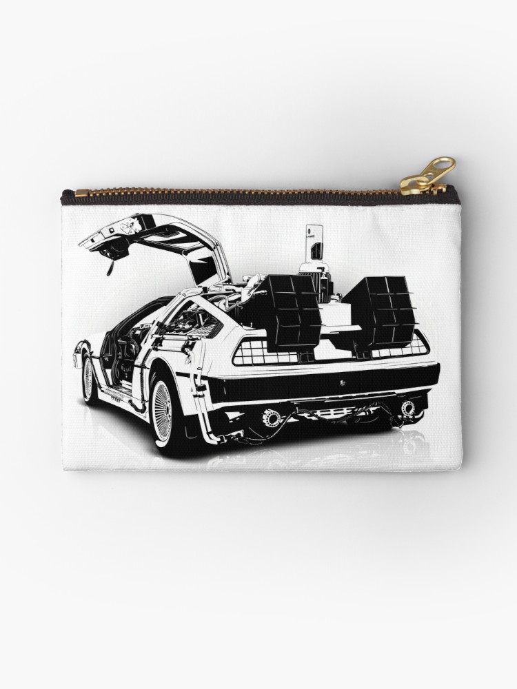 750x1000 Delorean Vector Zipper Pouch