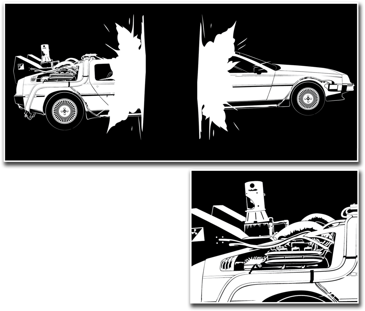 1174x1003 Download Hd Graphic Free Download Delorean Vector Back To Future