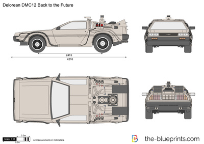 400x283 Delorean Back To The Future Vector Drawing