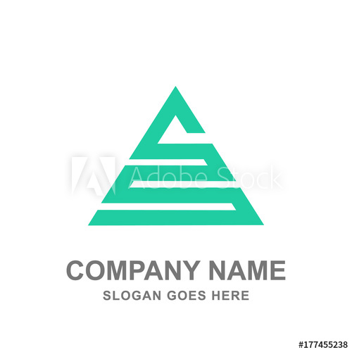 500x500 Geometric Triangle Pyramid A Letter Delta Logo Vector
