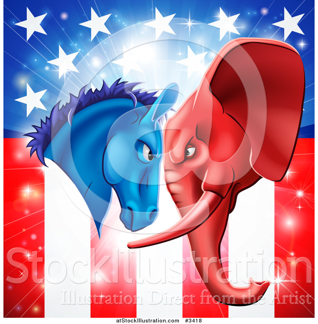1024x1044 Vector Illustration Of A Political Democratic Donkey