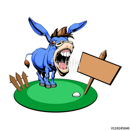 500x500 Vector Illustration Of A Democrat Donkey Stock Image And Royalty