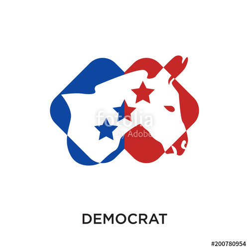 500x500 Democrat Logo Isolated On White Background For Your Web, Mobile