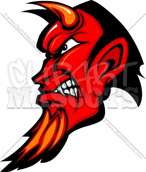 501x590 Devil Mascot Graphic Vector Logo