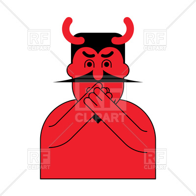 400x400 Omg Red Devil Oh My God Satan Frightened Demon Vector Image