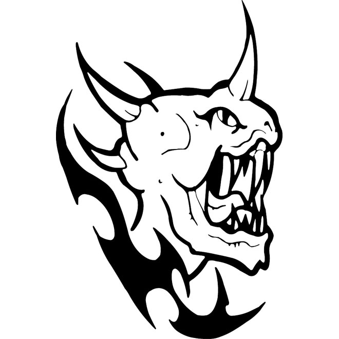 660x660 Demon Head Vector Image