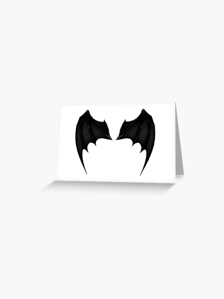 Black Demon Wings Vector Greeting Card 750x1000 Black Demon Wings Vector Greeting Card