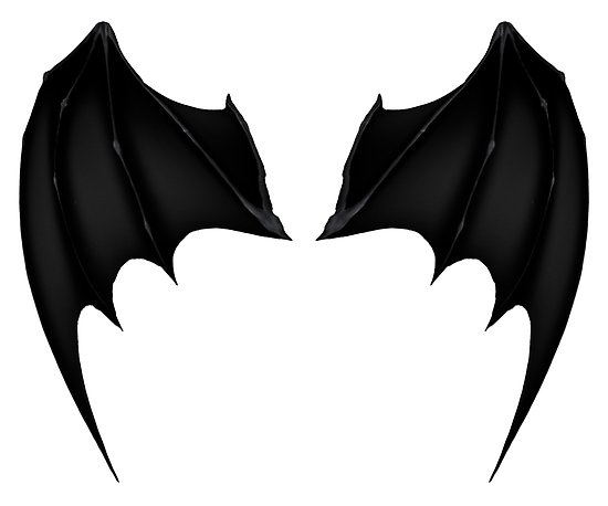 Black Demon Wings Vector Poster 550x458 Black Demon Wings Vector Poster