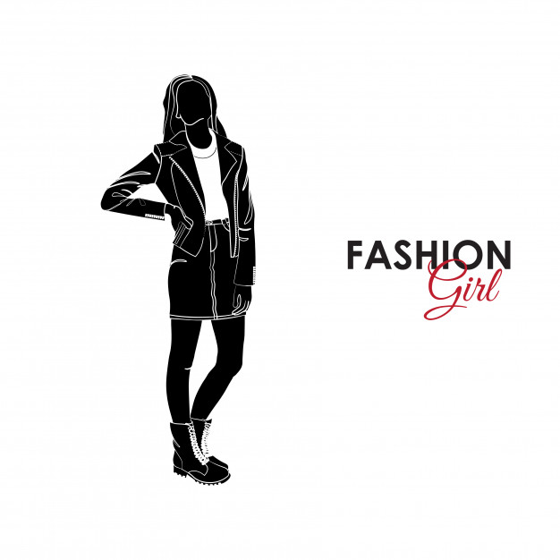 Girl In A Denim Skirt And Denim Jacket Vector Premium Download 626x626 Girl In A Denim Skirt And Denim Jacket Vector Premium Download