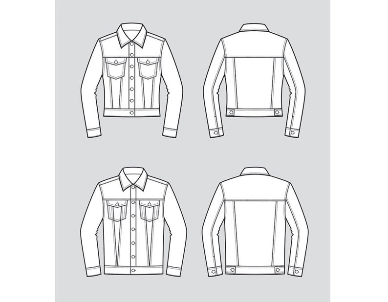 Denim Jacket Vector at Vectorified.com | Collection of Denim Jacket ...