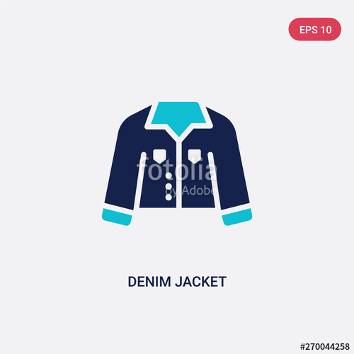 Two Color Denim Jacket Vector Icon From Clothes Concept Isolated 500x500 Two Color Denim Jacket Vector Icon From Clothes Concept Isolated