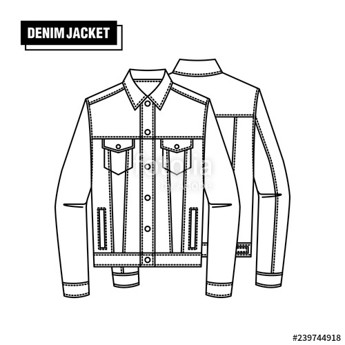Denim Jacket Vector at Vectorified.com | Collection of Denim Jacket ...