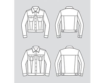 Drawing Denim Jacket Etsy 340x270 Drawing Denim Jacket Etsy