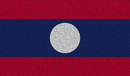 450x265 Flags Of Laos On Denim Texture Vector Illustration Royalty Free