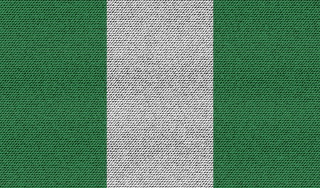 450x265 Flags Of Nigeria On Denim Texture Vector Illustration Royalty