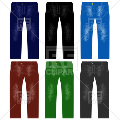 400x400 Set Of Colored Jeans Vector Image Of Signs, Symbols, Maps