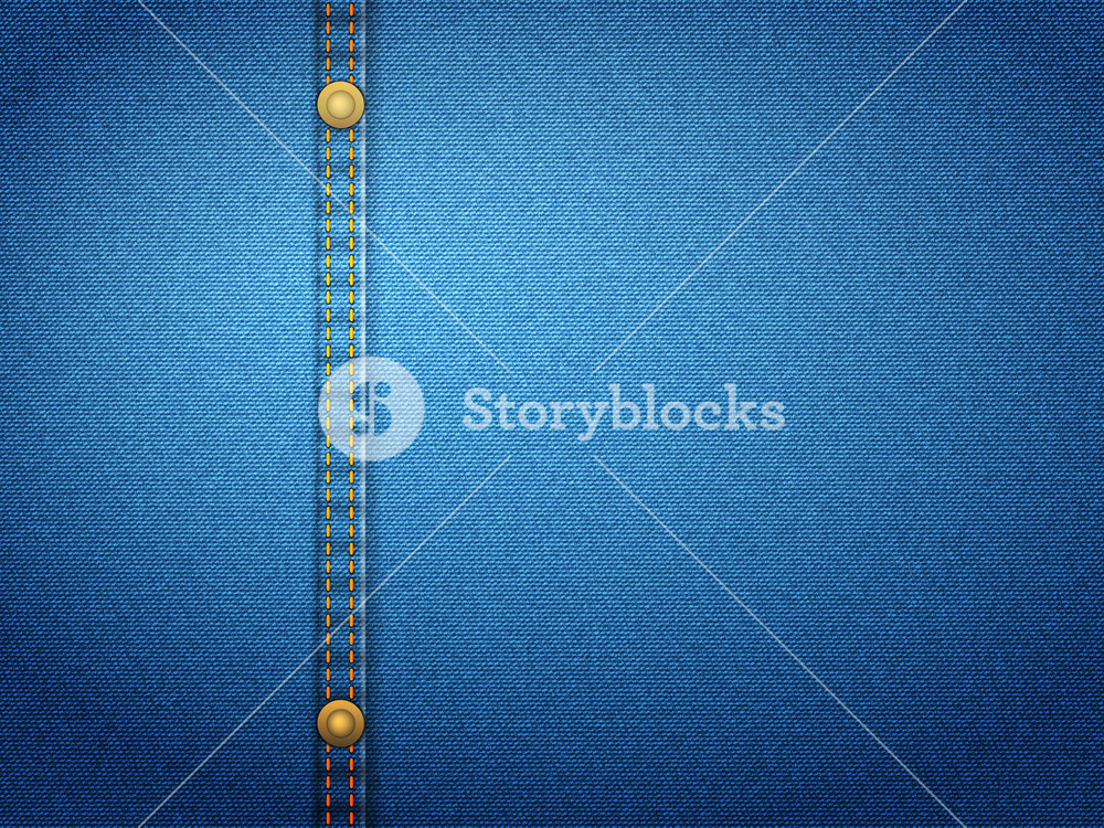 1000x750 Blue Denim Background With Stitch Vector Illustration Royalty