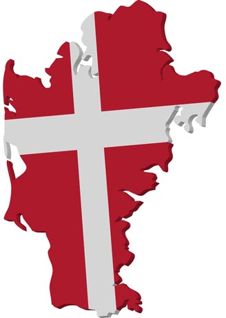 328x460 Denmark Vector Map
