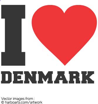 335x355 Download I Love Denmark Vector T Shirt Print
