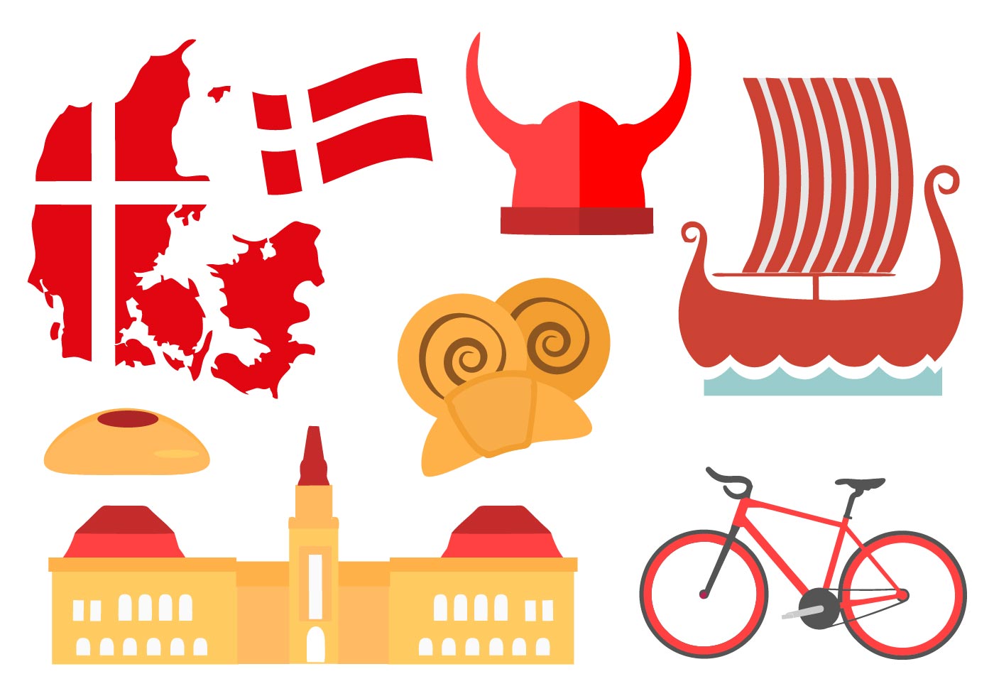 1400x980 Free Denmark Icons And Landmark Vector