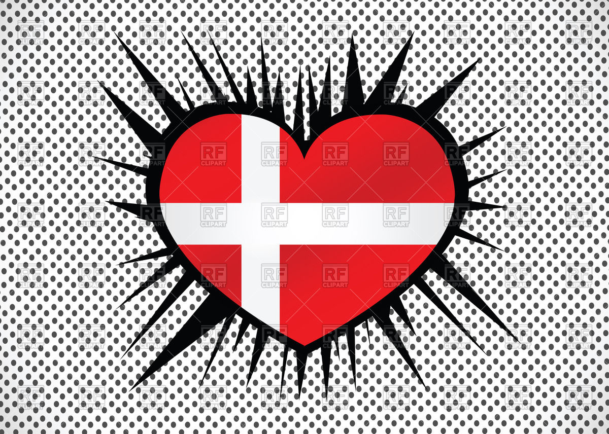 1200x856 Heart Shaped Flag Of Denmark Vector Image Of Signs, Symbols, Maps