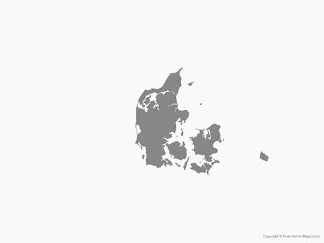 460x345 Vector Map Of Denmark