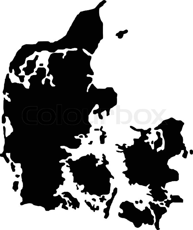 671x800 Vector Illustration Of Maps Of Denmark Stock Vector Colourbox