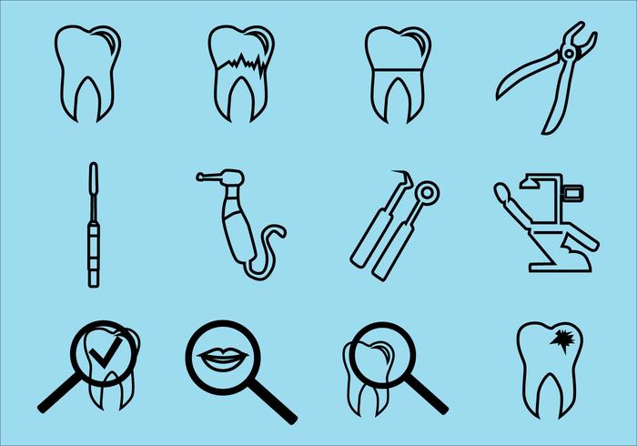 700x490 Dental Icon Vector Pack
