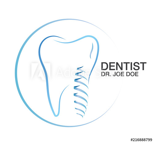 500x464 Dental Dentist Teeth Implant Vector Logo