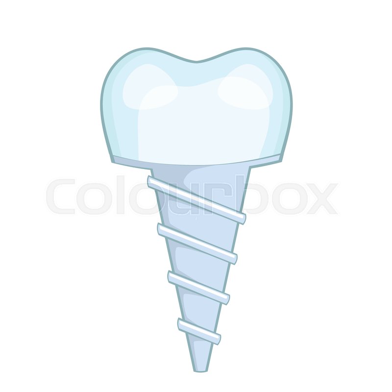 800x800 Dental Implant Icon Cartoon Stock Vector Colourbox