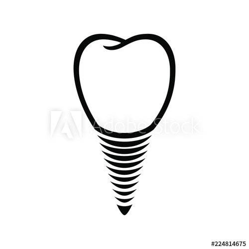 500x500 Tooth Dental Implant Icon Symbol Dentistry And Innovation