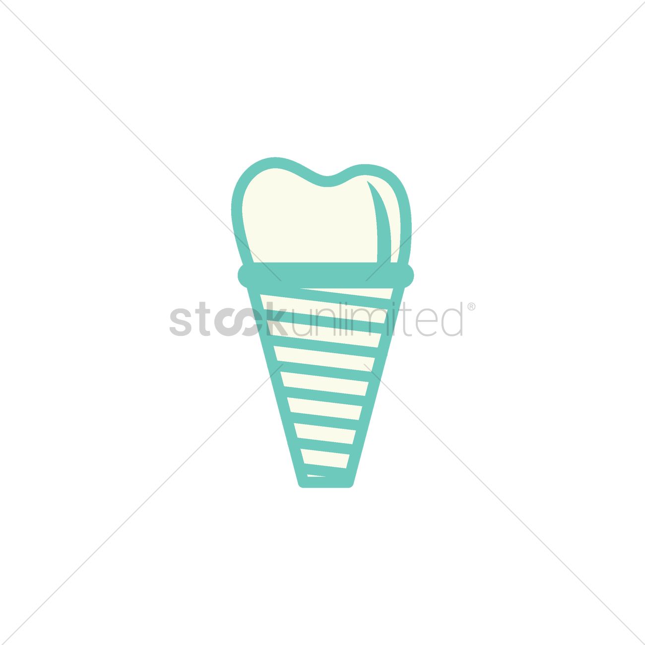 1300x1300 Dental Implant Vector Image