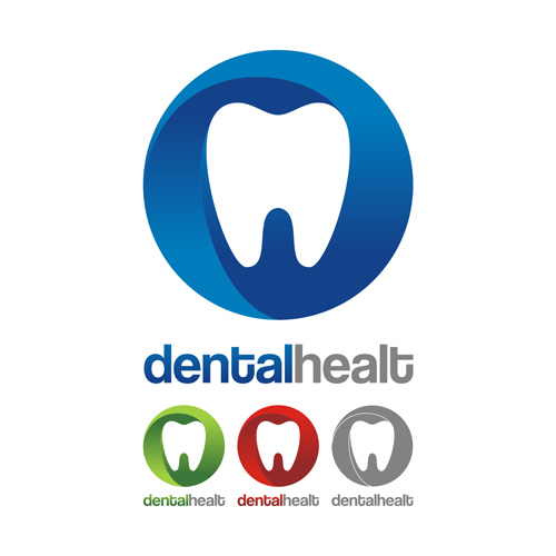 500x500 Dental Healt Circle Logo Vector Set Free Download