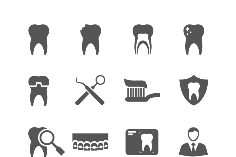 800x533 Dental Vector Icons