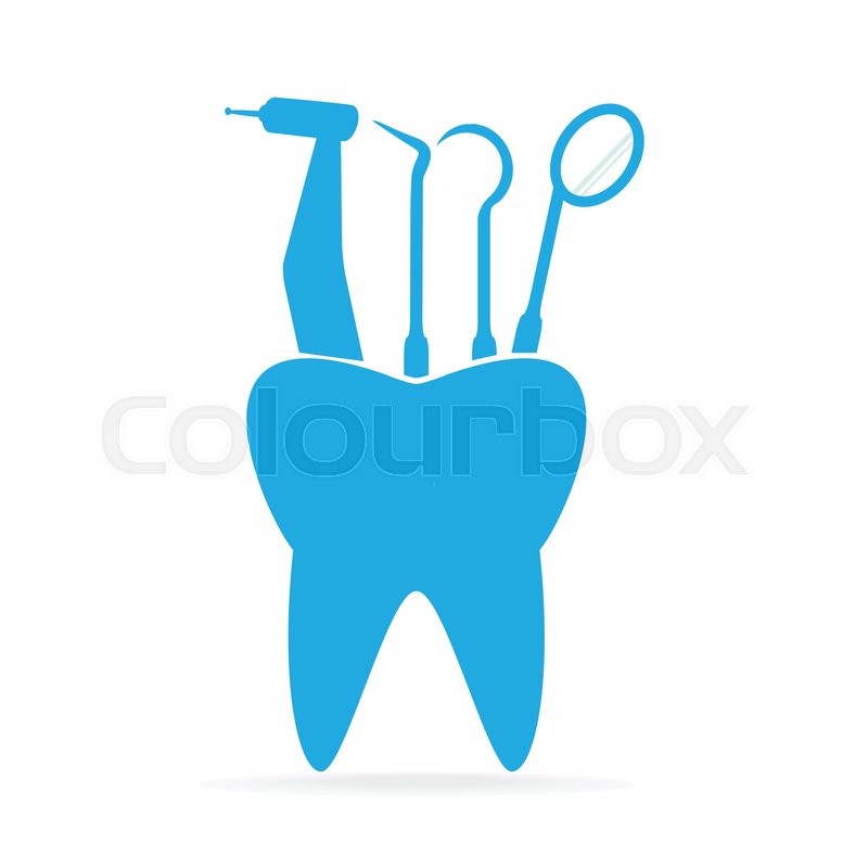 800x800 Dentist Tools And Tooth Icon, Dental Stock Vector Colourbox